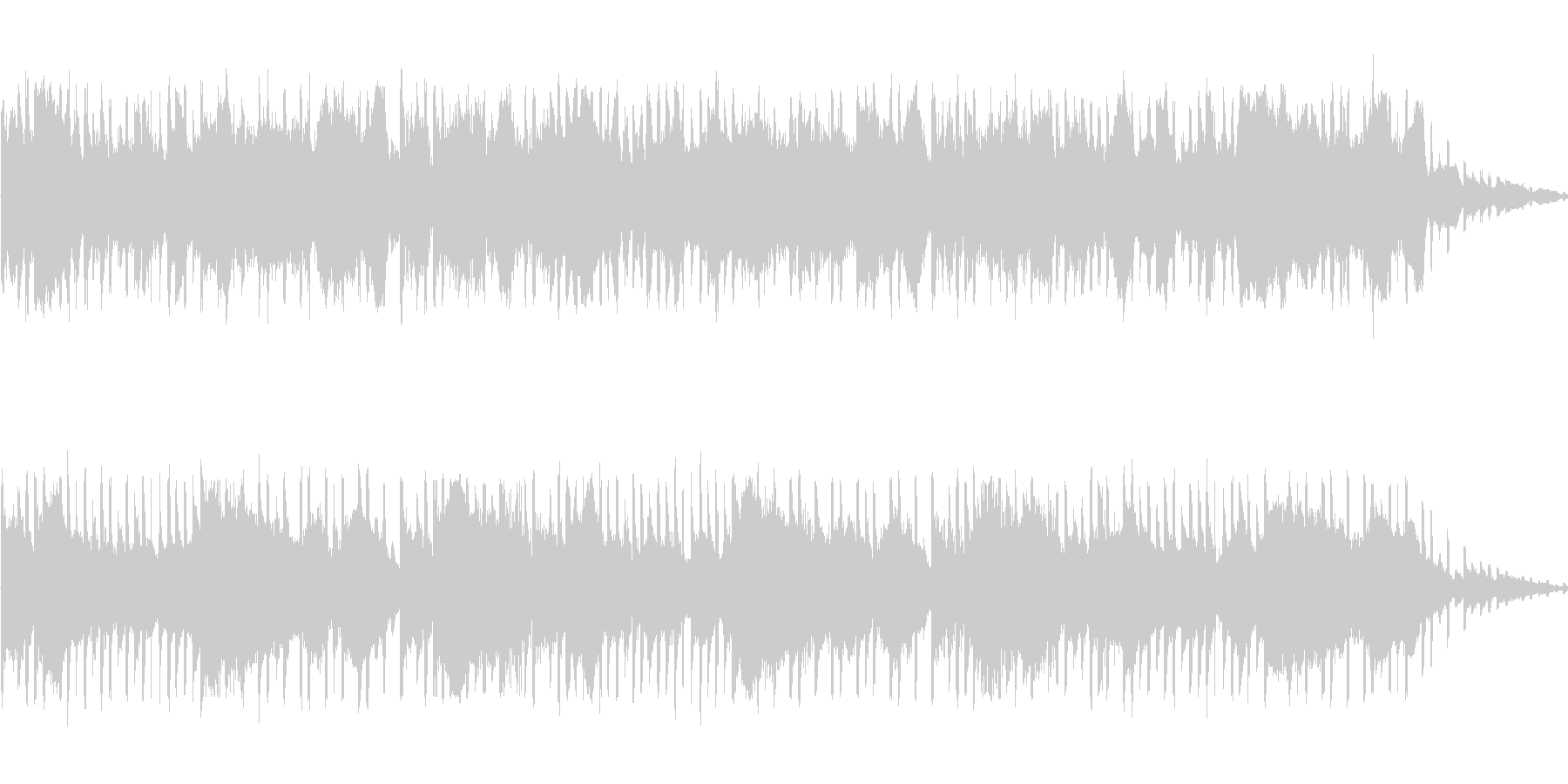 空間的な音になっています。の未再生の波形