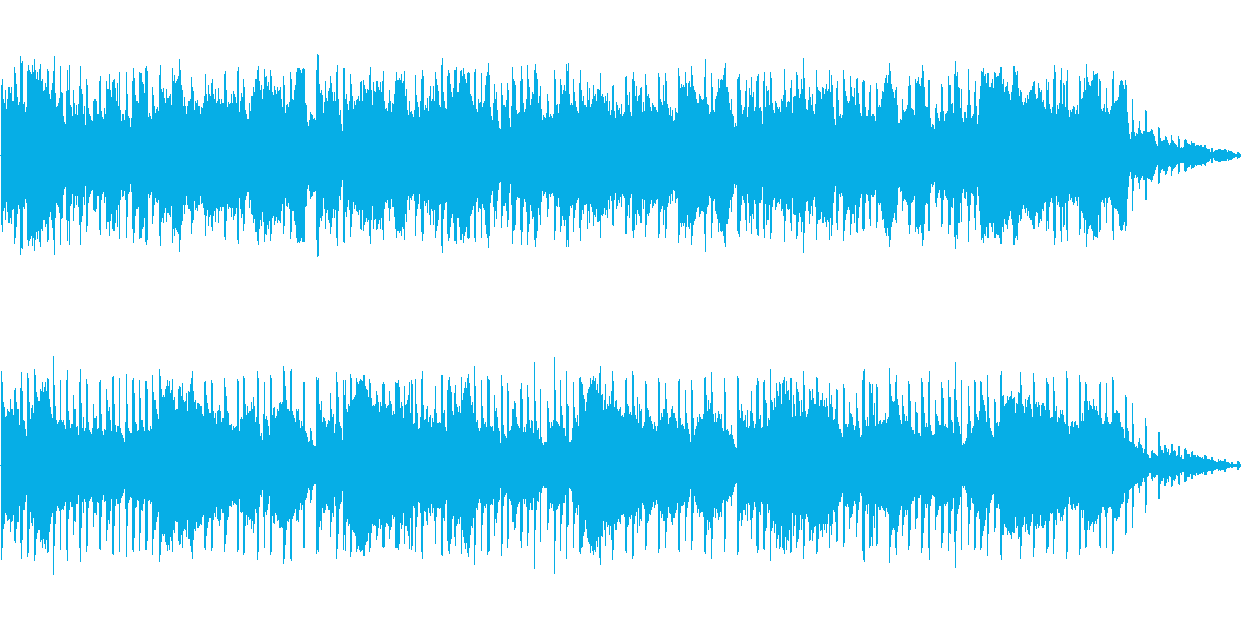 空間的な音になっています。の再生済みの波形