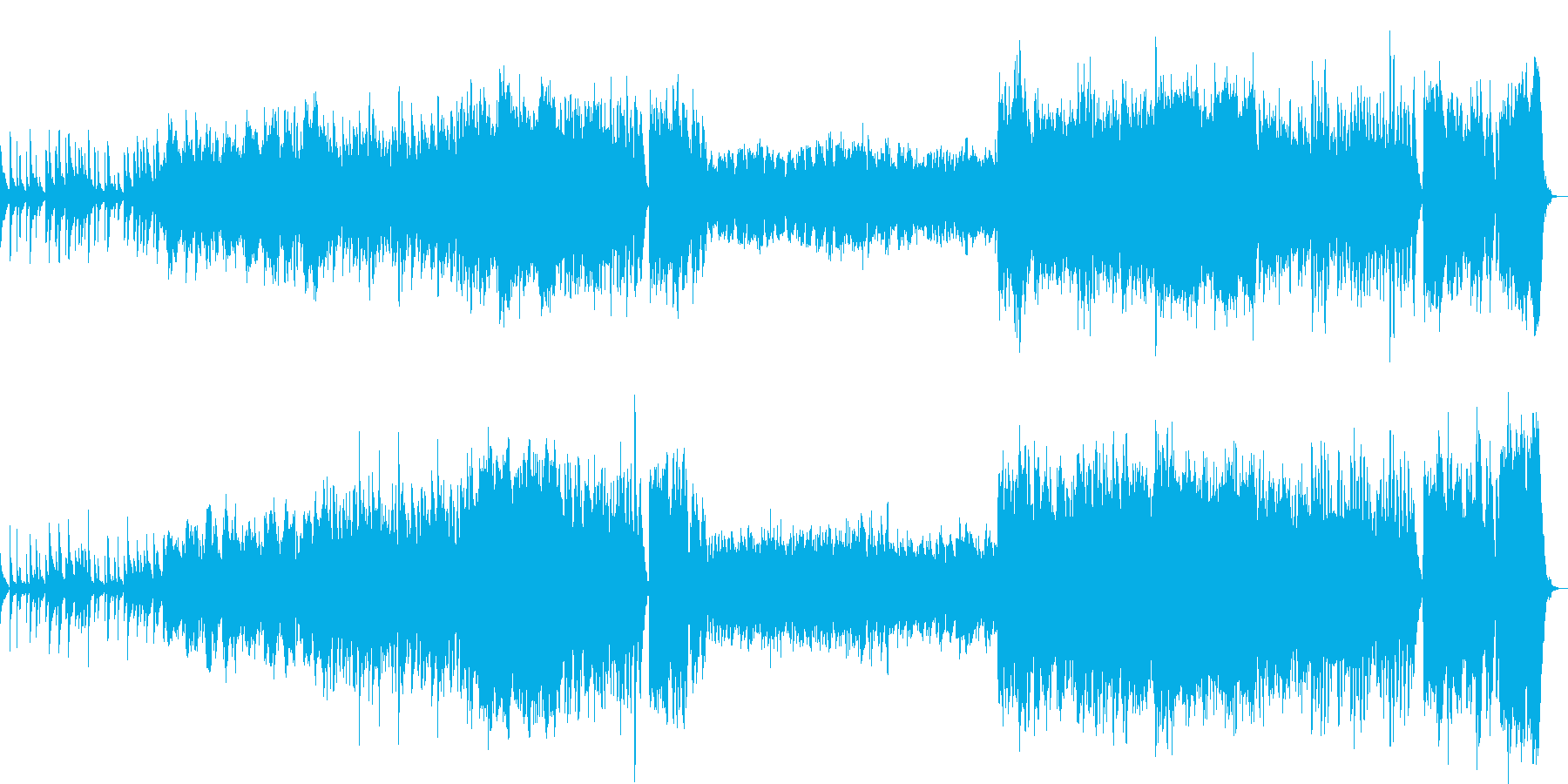 例の魔法魔術学校っぽい曲(ワルツ)の再生済みの波形