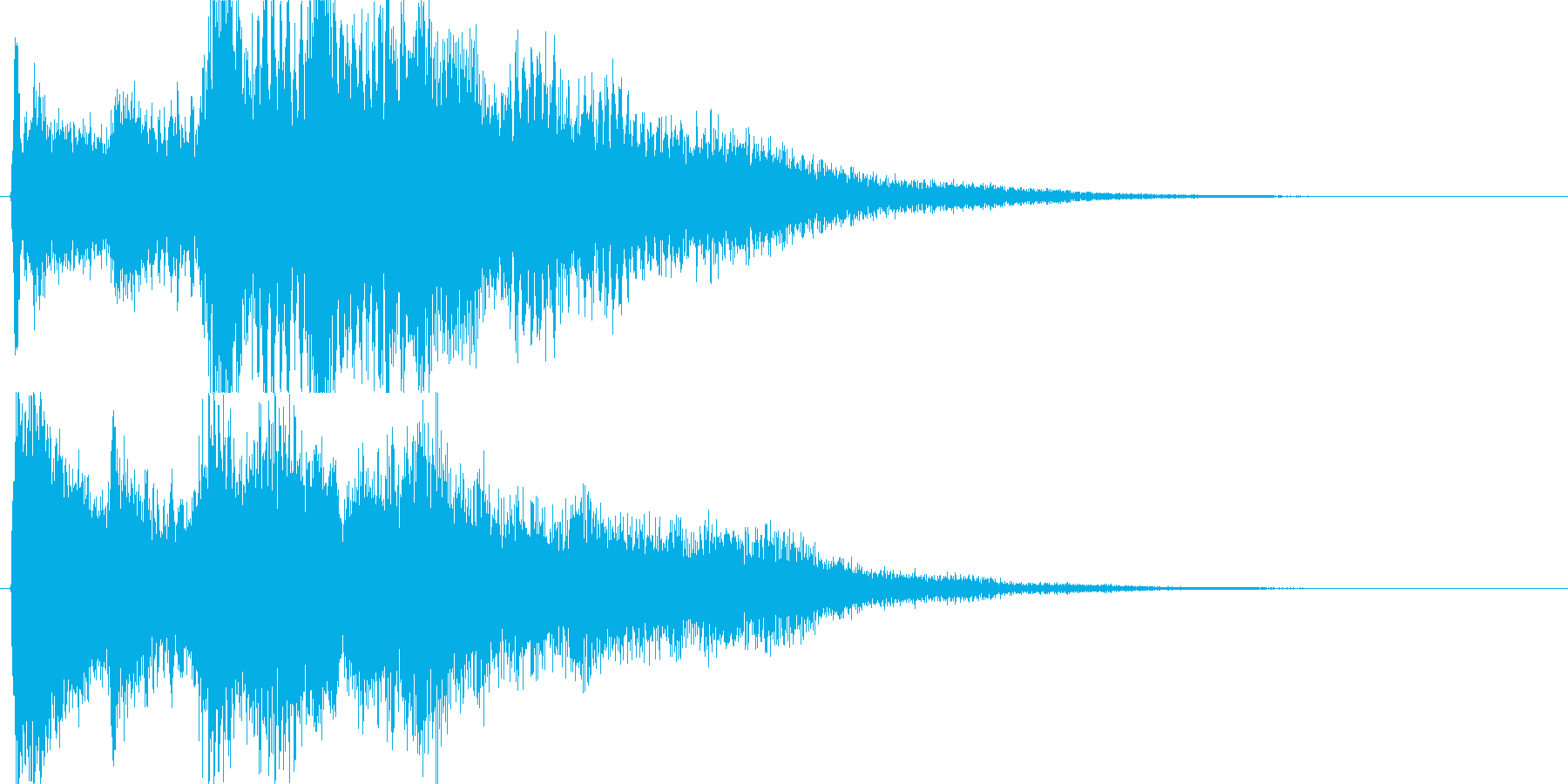 高音質♪サウンドロゴクリック音クリアの再生済みの波形