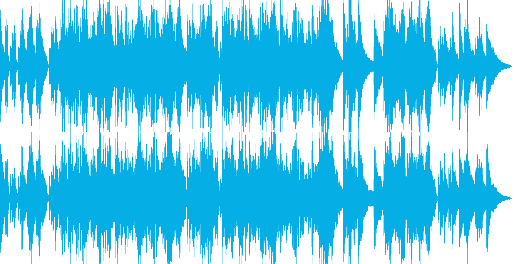 ポップバラード風のピアノインスト曲の再生済みの波形