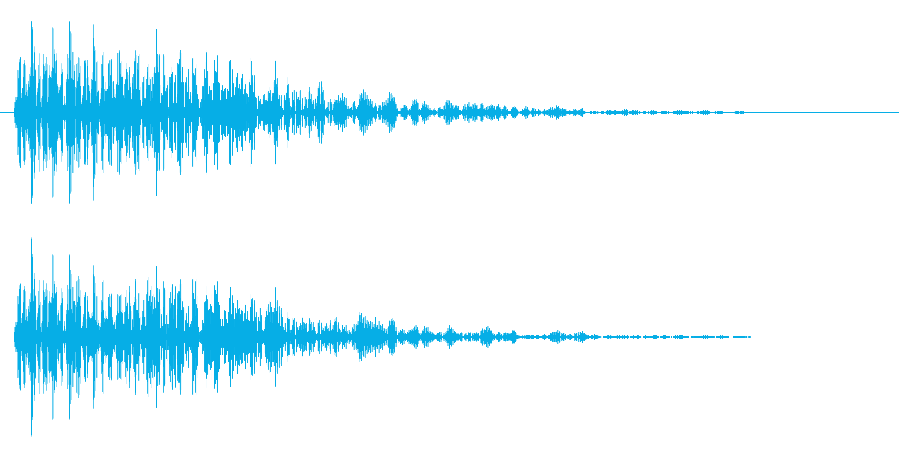 ボオオン(誤動作や誤選択時のNG音)の再生済みの波形