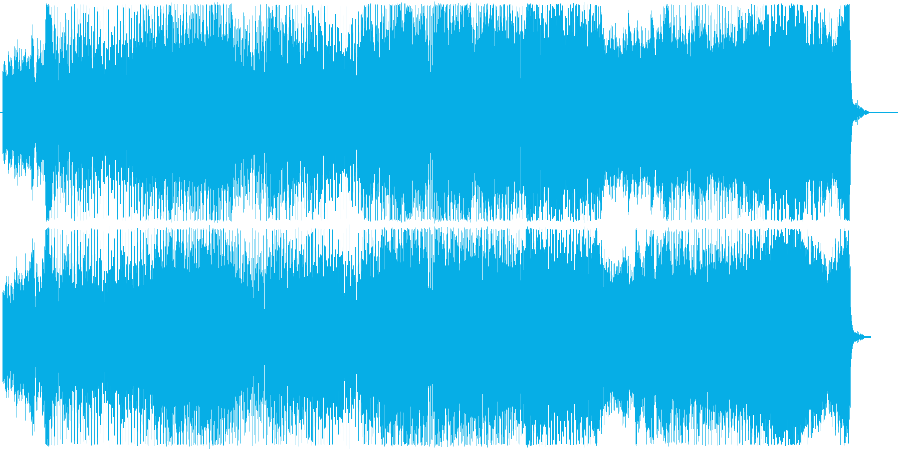テンポの良いしあわせな雰囲気の曲の再生済みの波形