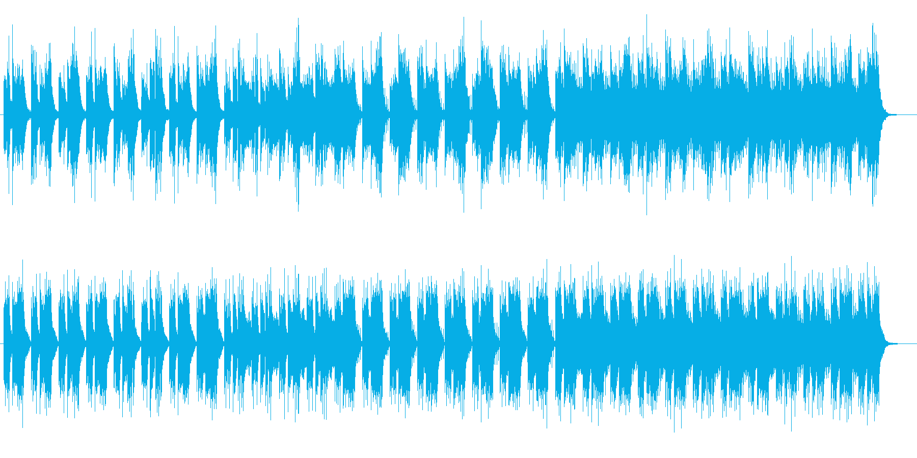 キレイに響く物悲しいミュージックの再生済みの波形