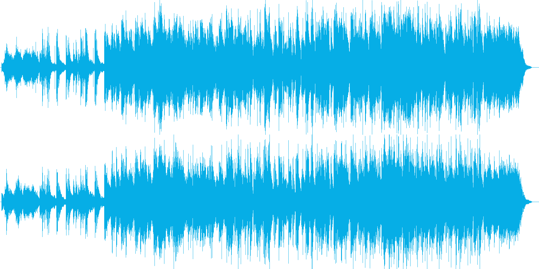 ジャズ風ストリングスシンセサイザー曲の再生済みの波形