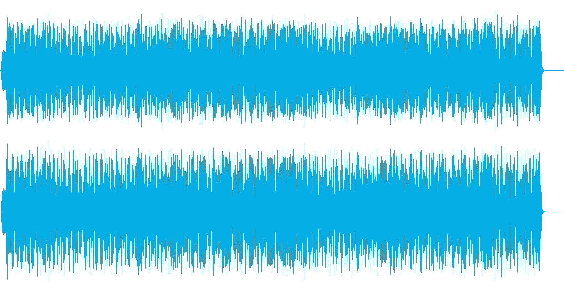 オープニングを飾るハデなロック/ファンクの再生済みの波形