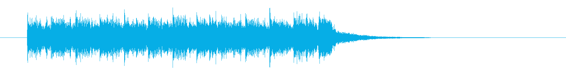 パンクロック調のジングル曲、サウンドロゴの再生済みの波形