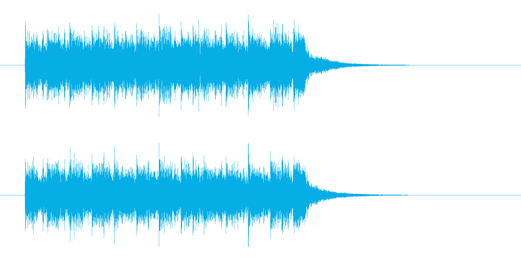 パンクロック調のジングル曲、サウンドロゴの再生済みの波形
