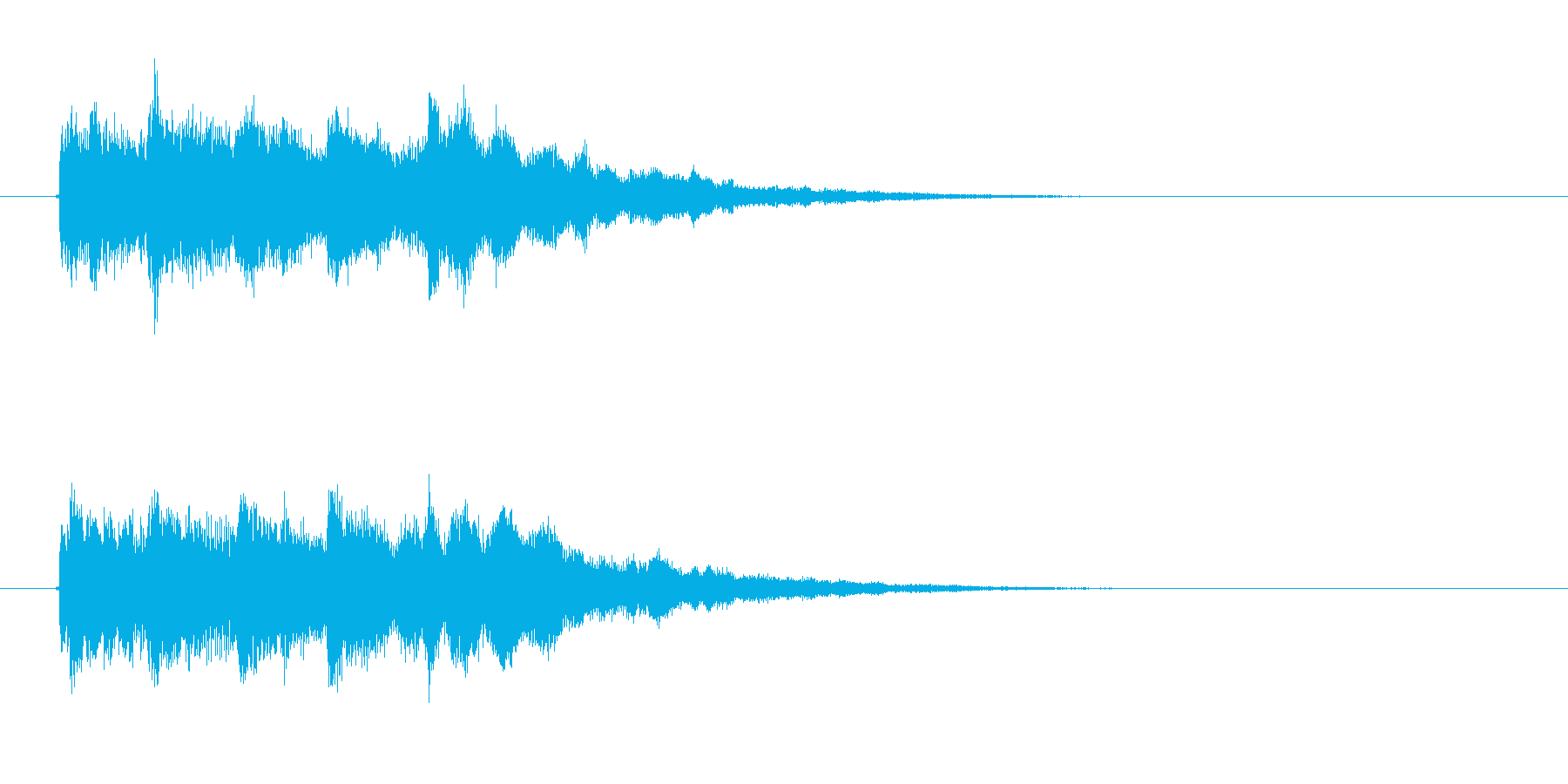 フォンファン(透明感のある音、起動音)の再生済みの波形