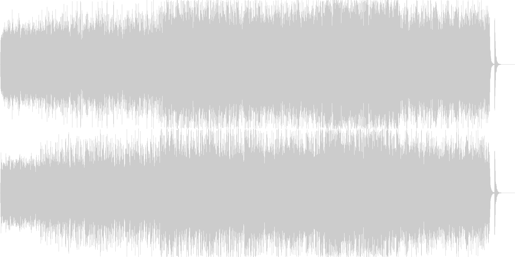 穏やかで軽快な3拍子のオケーストラ曲の未再生の波形