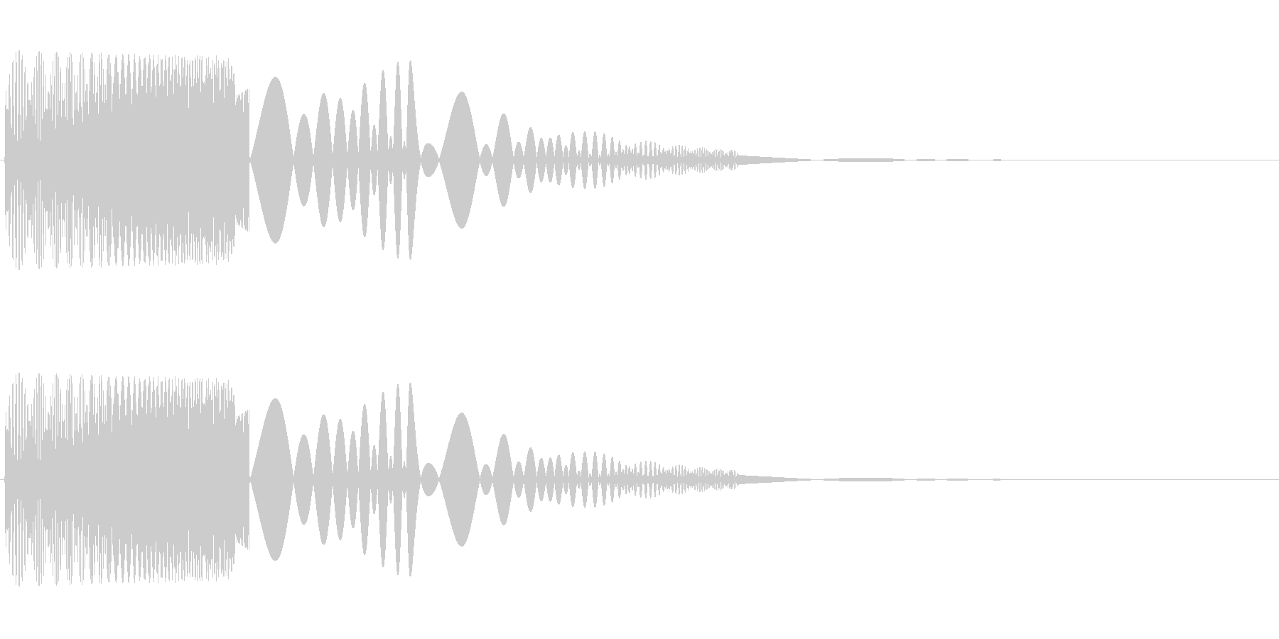 プニッと柔らかい物をつつく01の未再生の波形