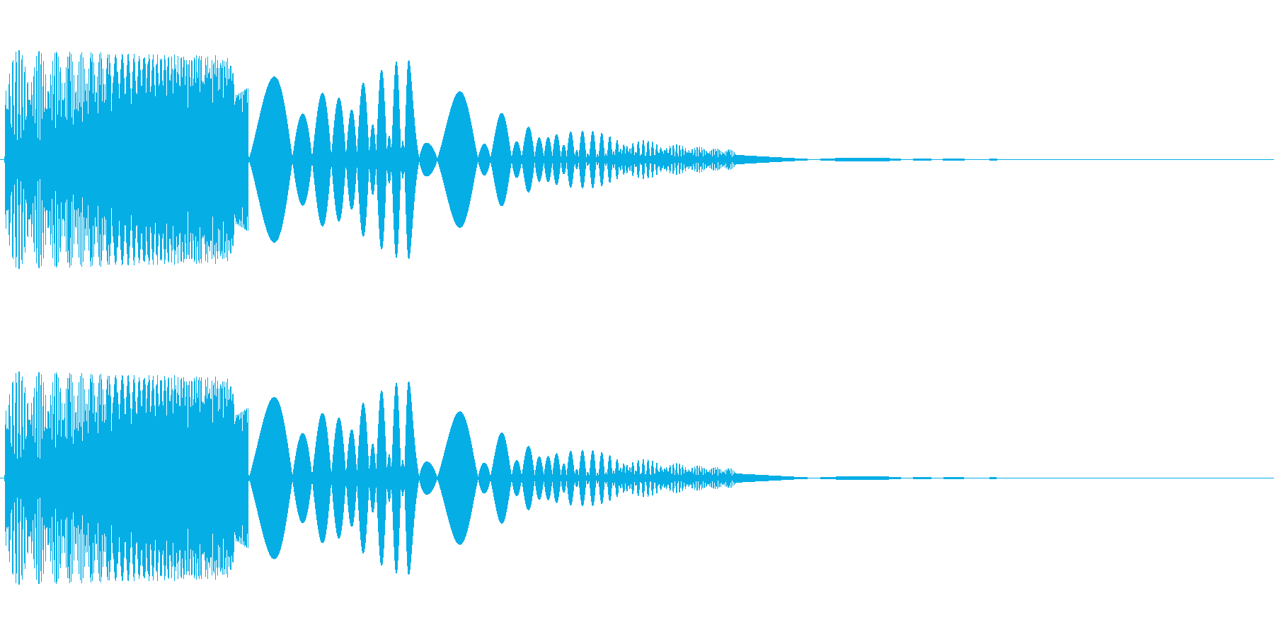 プニッと柔らかい物をつつく01の再生済みの波形