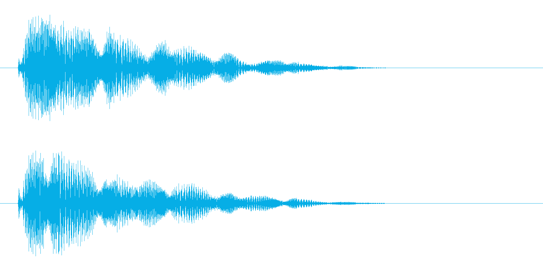 ピチョ〜(電子的音色)の再生済みの波形