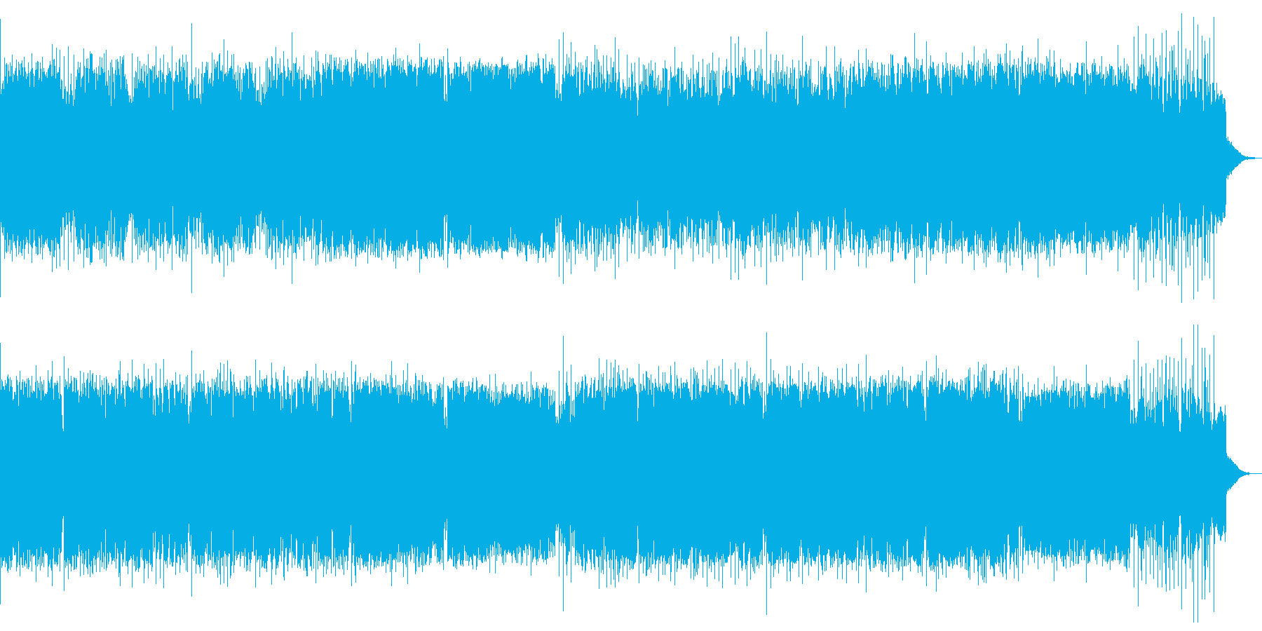 明るく壮大で疾走感のあるメロディアスな曲の再生済みの波形