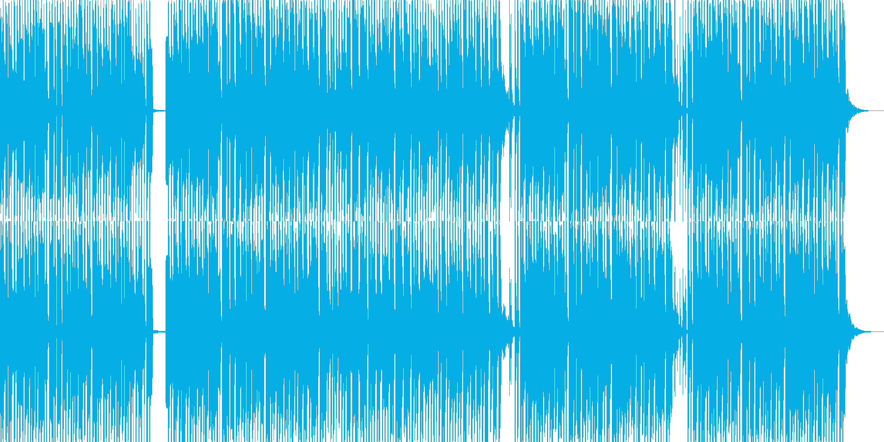 子供向けのわんぱくなBGMの再生済みの波形