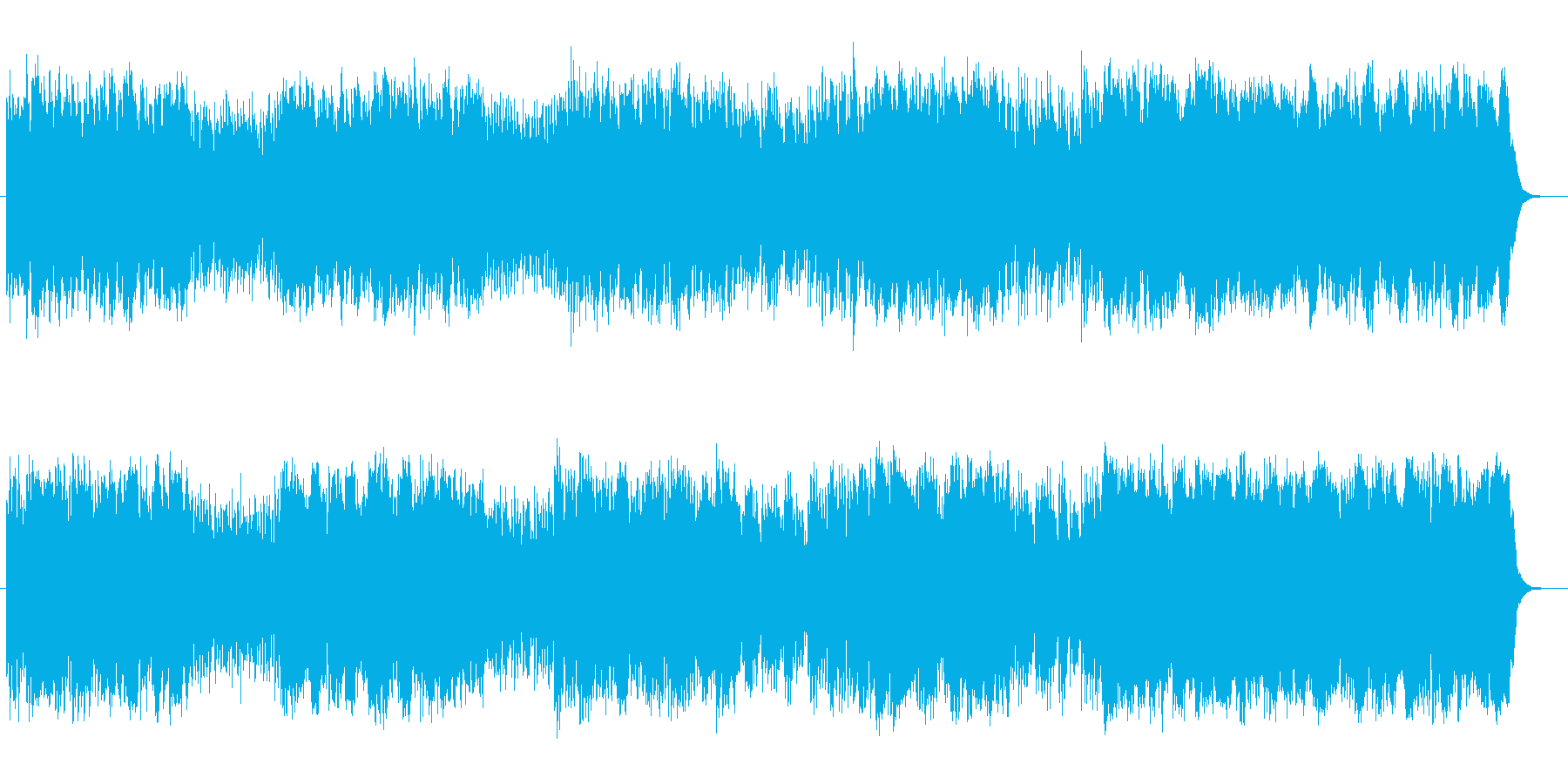 ダイナミックで神秘的なメロディの楽曲の再生済みの波形