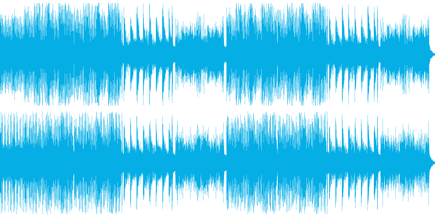 ピアノのホラー曲。3拍子の再生済みの波形