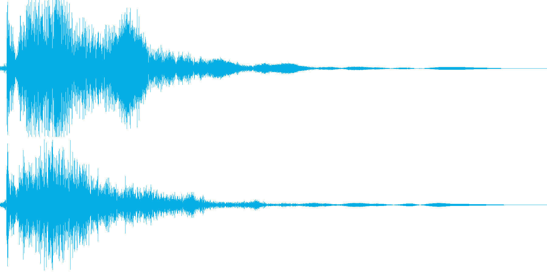 パンッ(衝撃音)の再生済みの波形