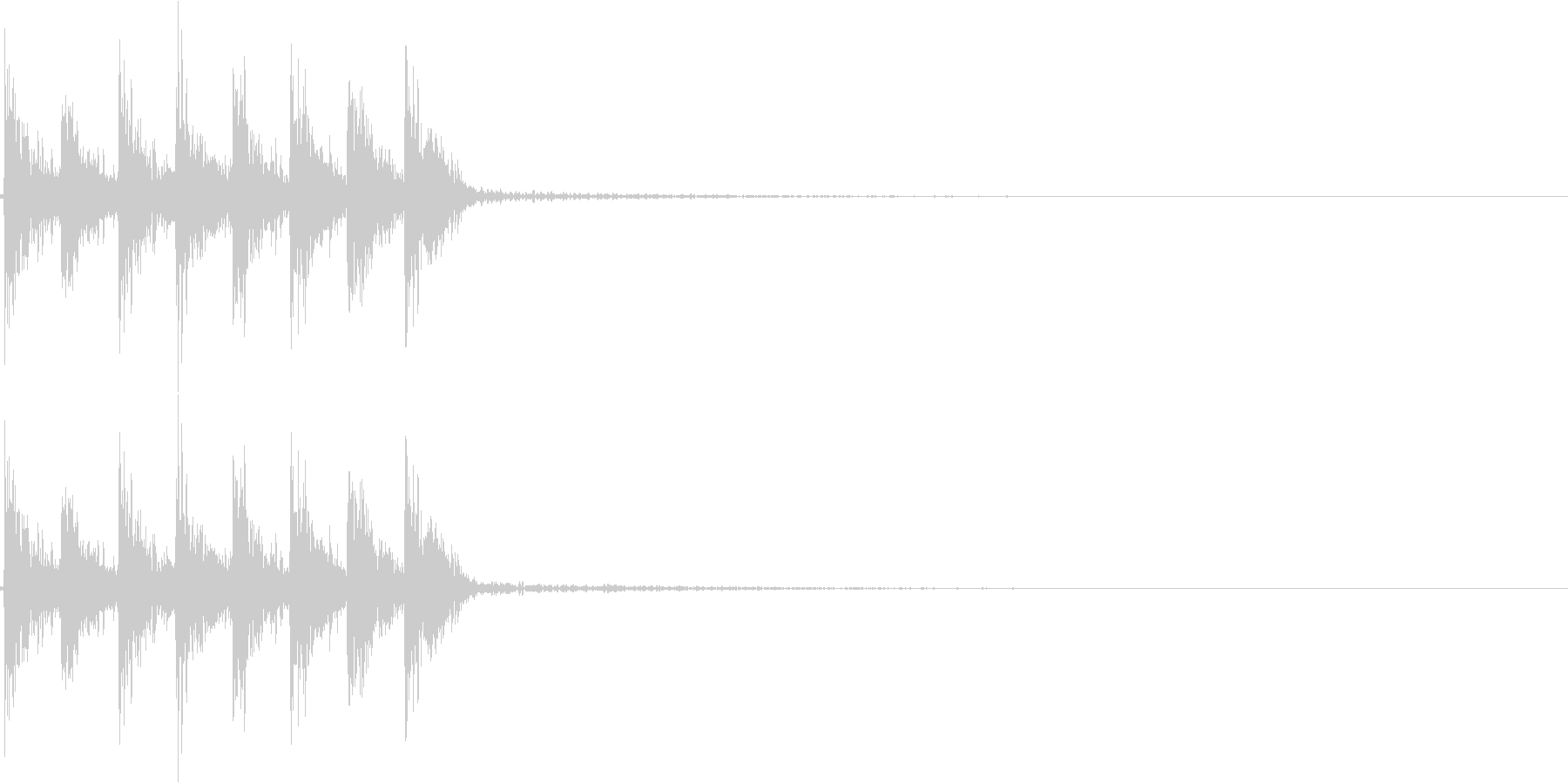 ダダダダ。発砲音D(連射・短め)の未再生の波形