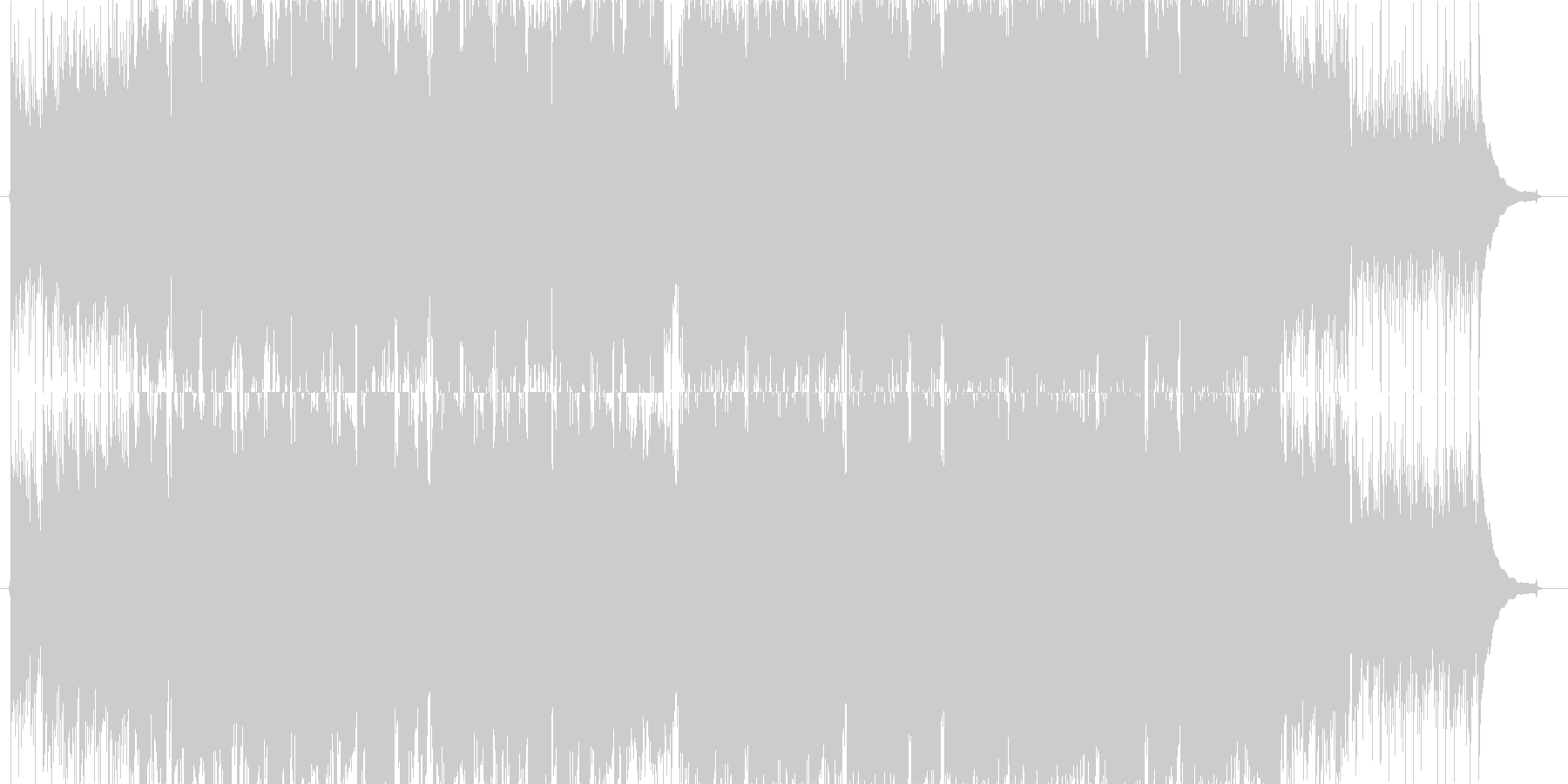 爽やかで穏かなアコースティック曲の未再生の波形