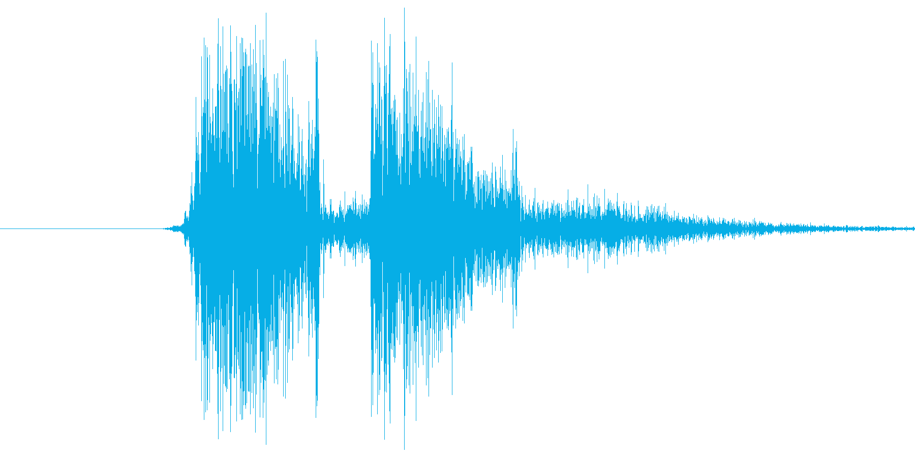 タン。銃を撃つ音です。やや高めの音です。の再生済みの波形