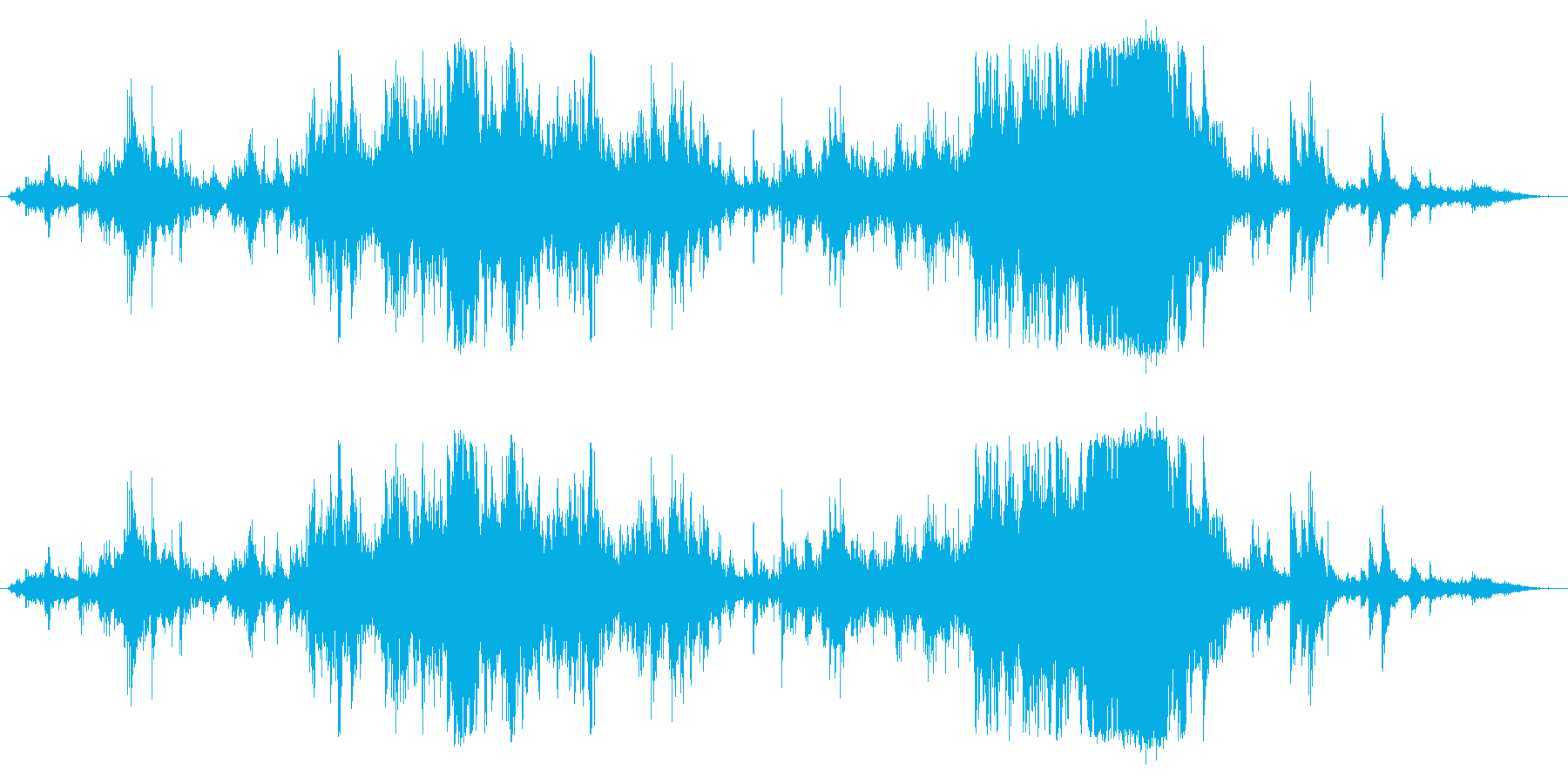 空き缶をゴミ袋に入れて集める音。その2の再生済みの波形