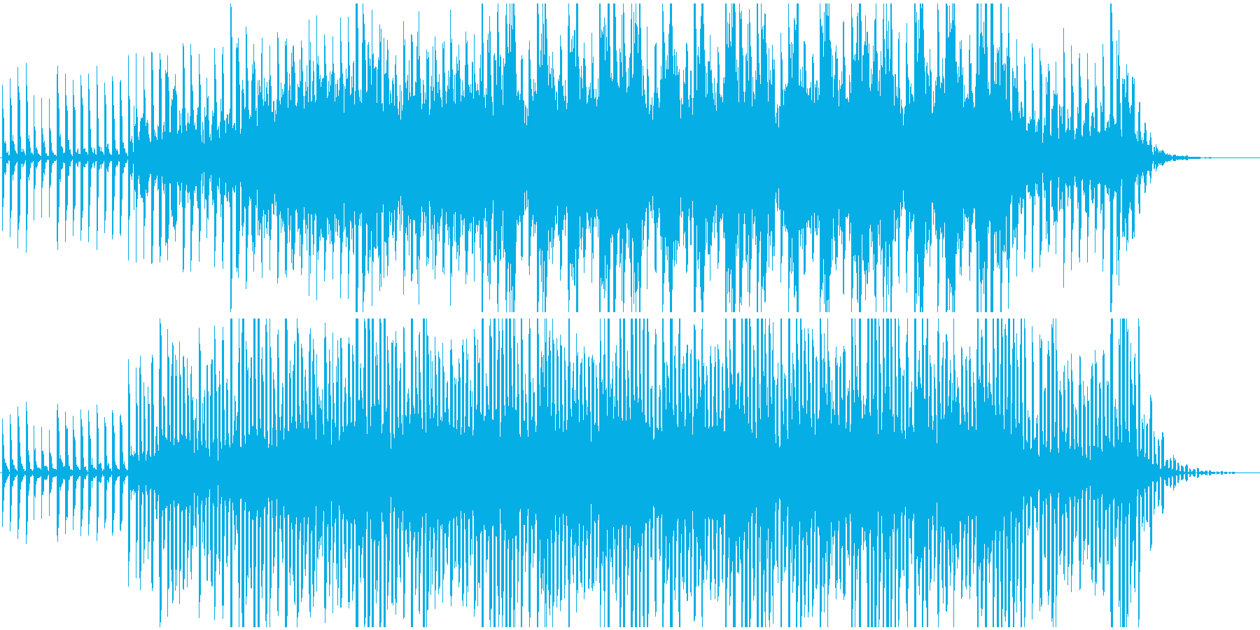 サイエンス系BGM(WAV版)の再生済みの波形