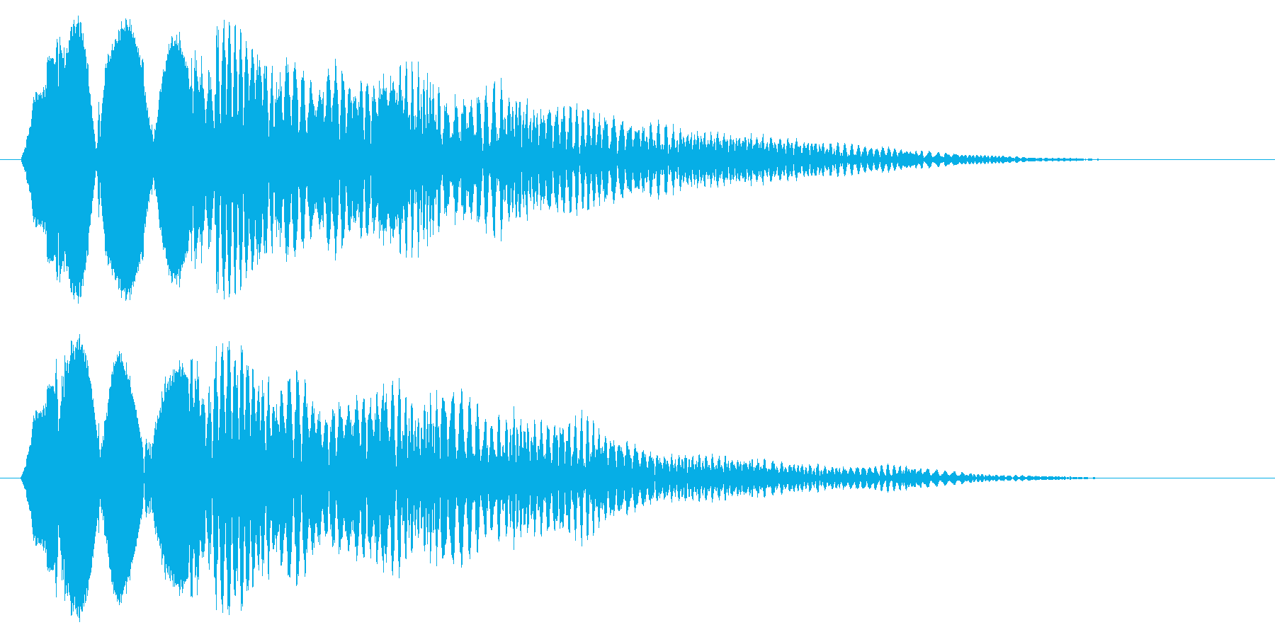 ピリョ〜ン(軽快な動きを表現する効果音)の再生済みの波形