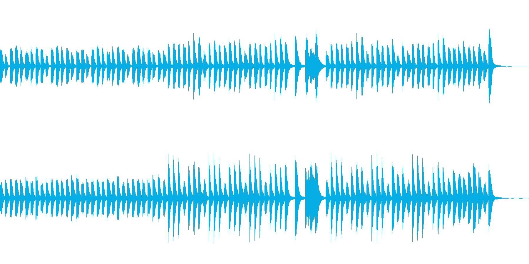 ゆったりカワイイほのぼのしたピアノ曲の再生済みの波形