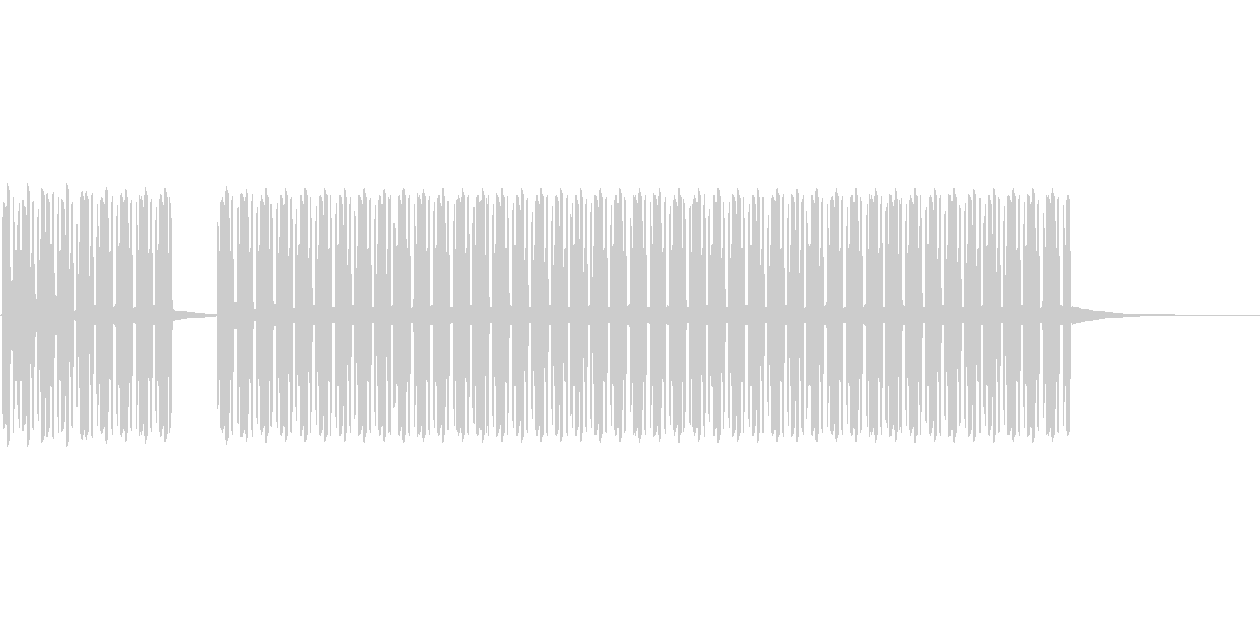 ブブー(不正解のブザー)の未再生の波形
