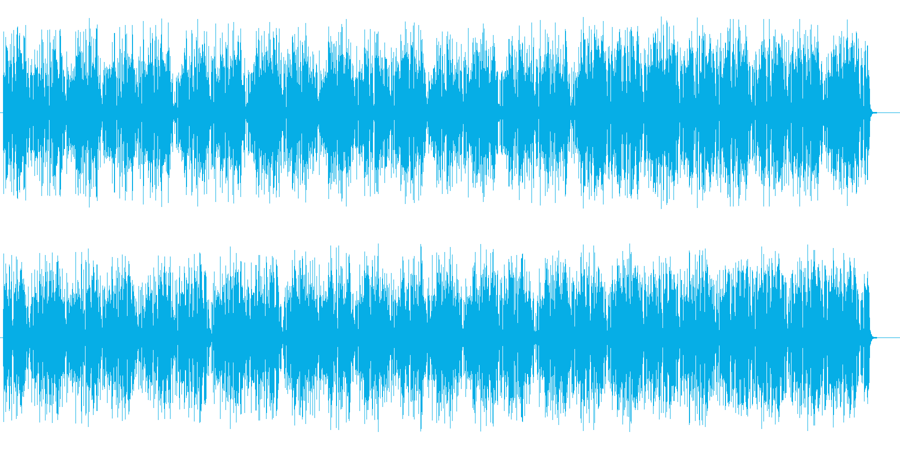 疾走感のあるミステリーミュージックの再生済みの波形