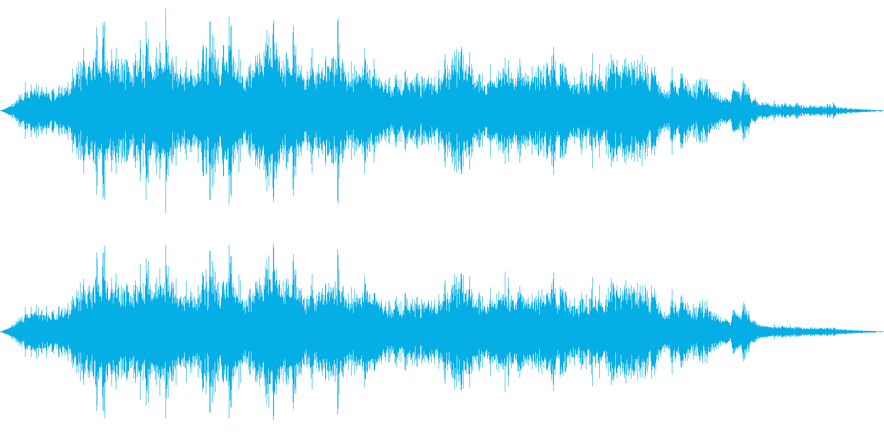 ガードの上を電車が通過する音の再生済みの波形