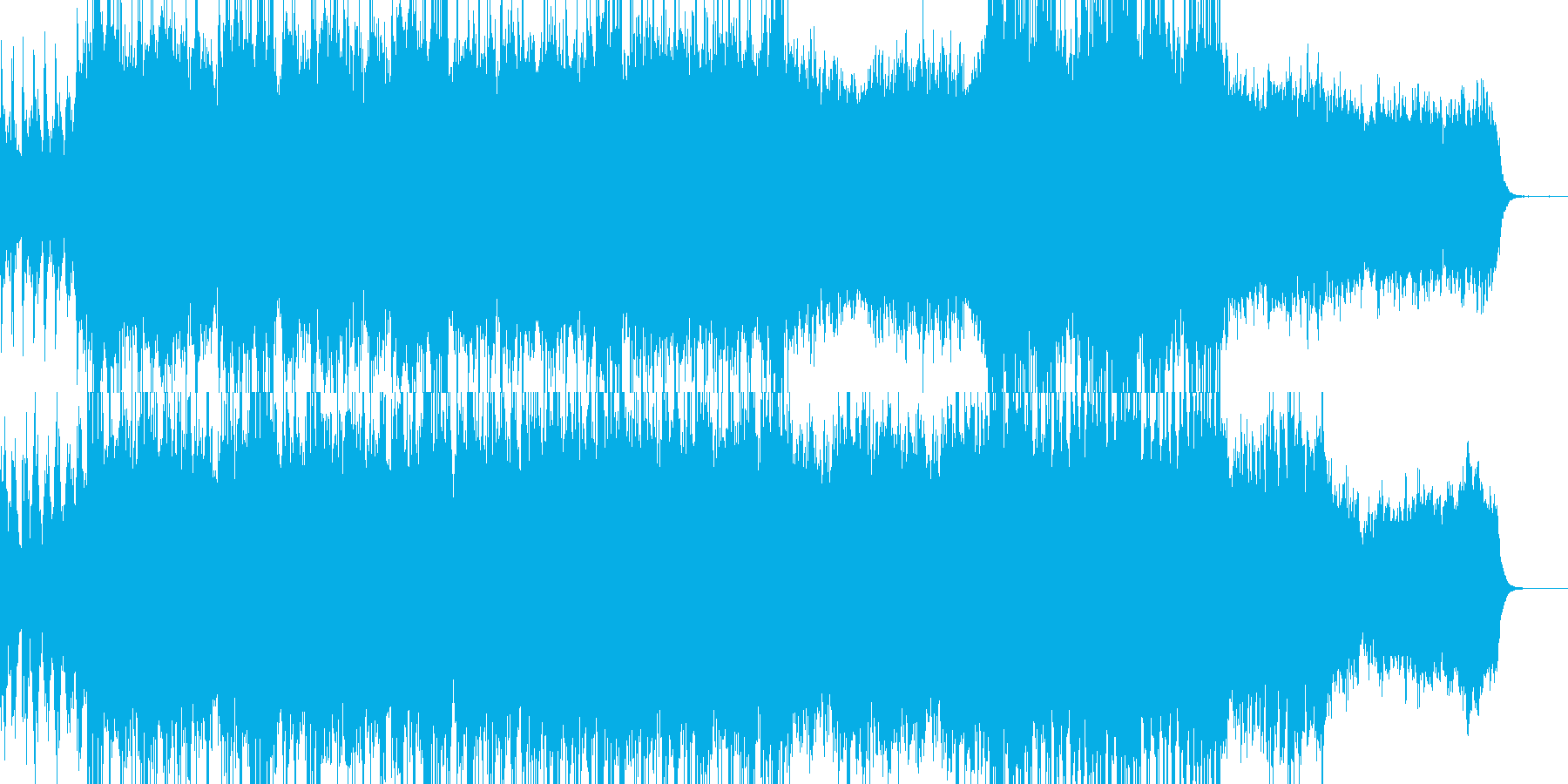 映画音楽風の力強く勇ましいオーケストラの再生済みの波形