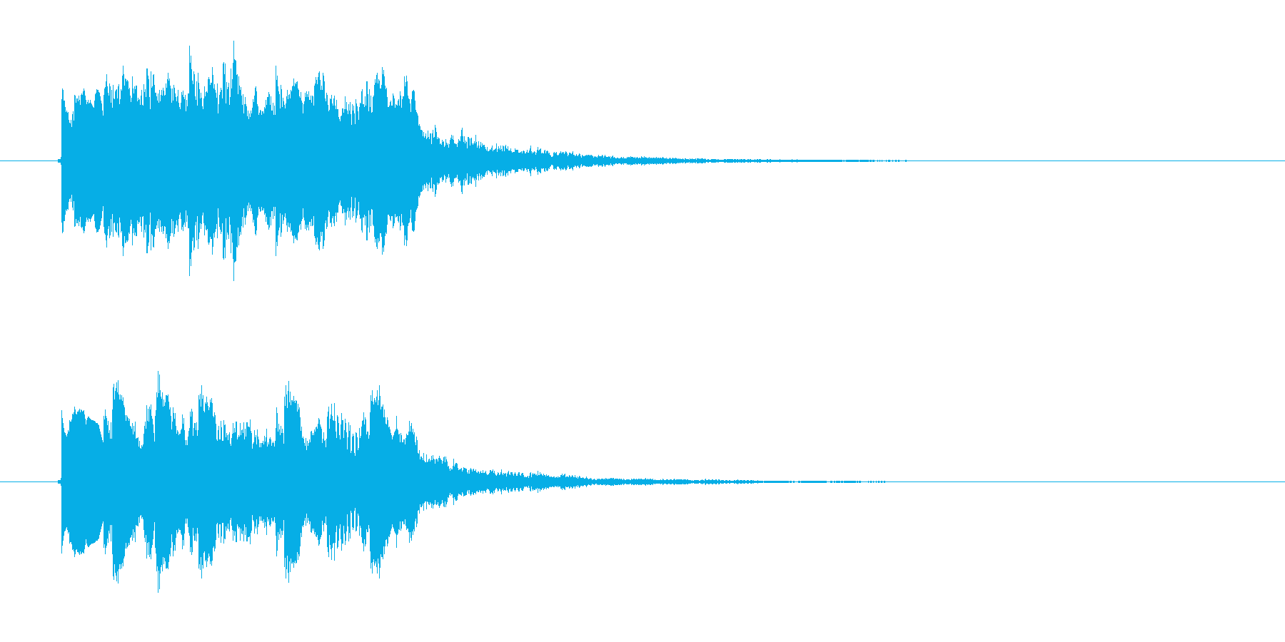 キラキラキララン(高音のお知らせ音)の再生済みの波形