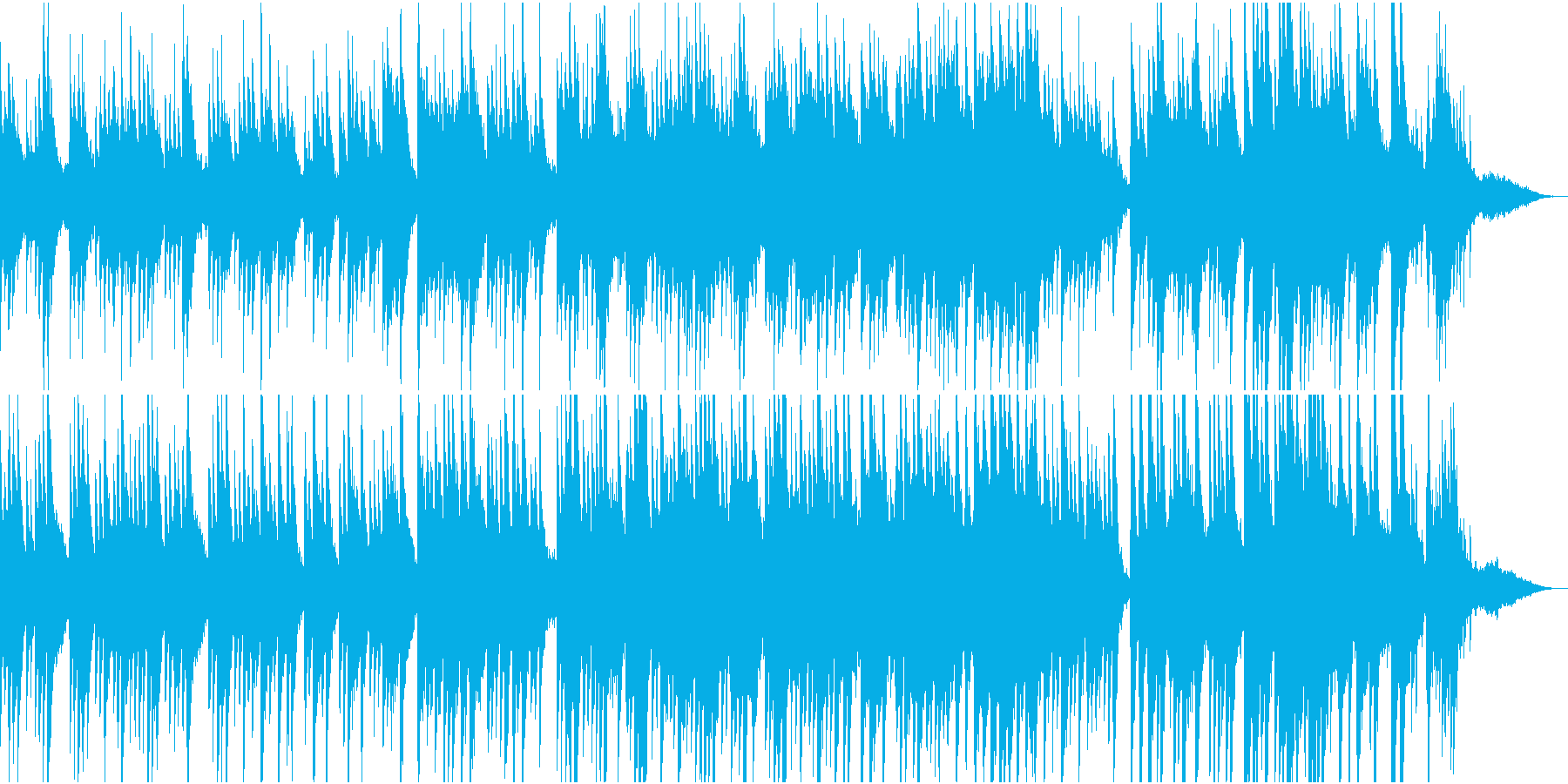 おだやかなピアノシンセBGMの再生済みの波形