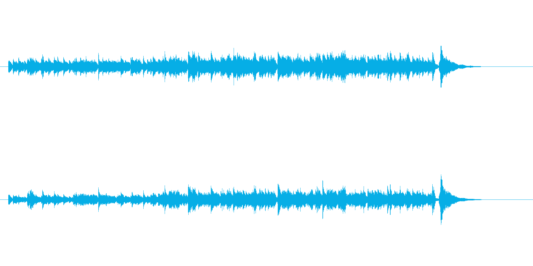 透明感のあるアコースティックな響きの再生済みの波形