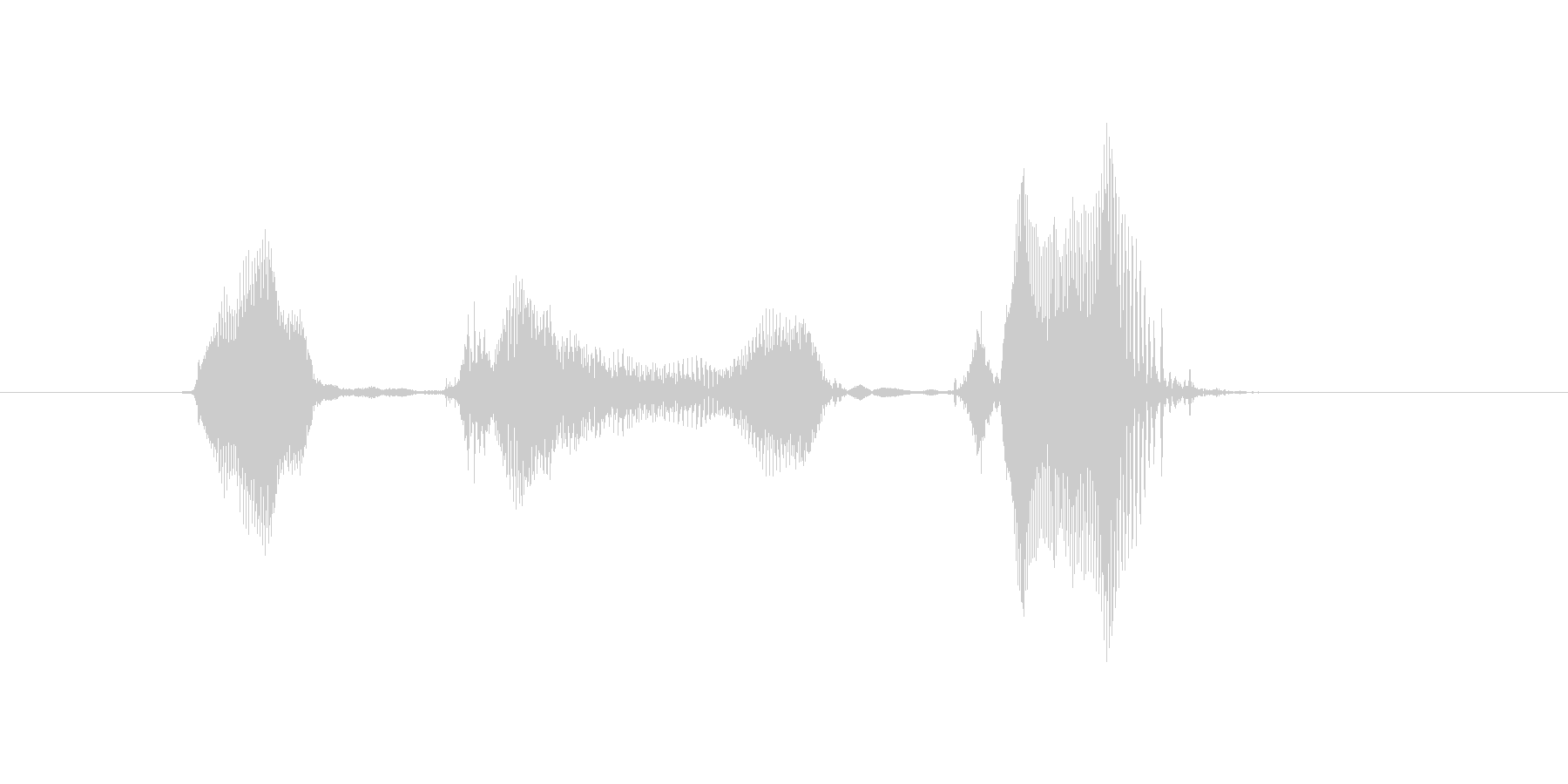 いちゃいちゃ♪の未再生の波形
