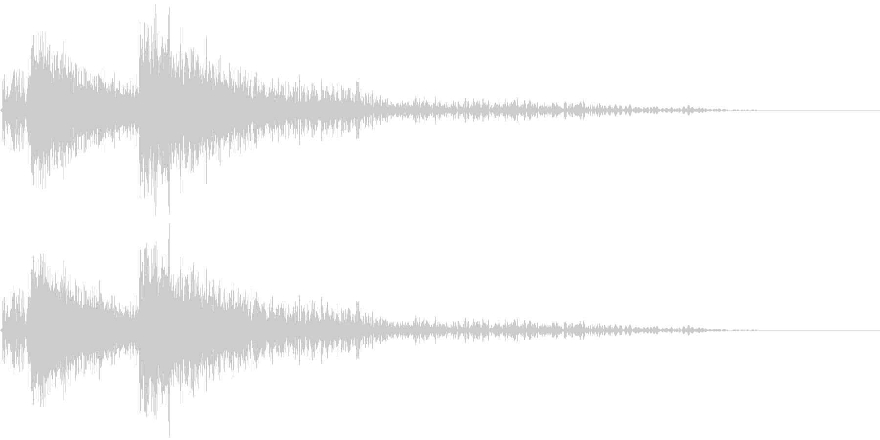 爆発音3発の未再生の波形