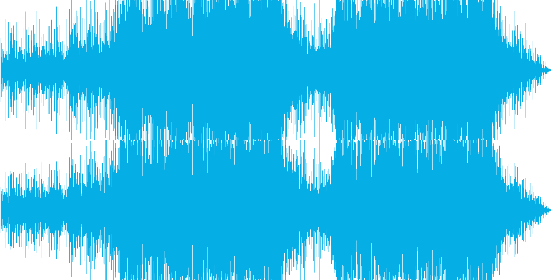 疾走感と未来感のある電子音楽の再生済みの波形