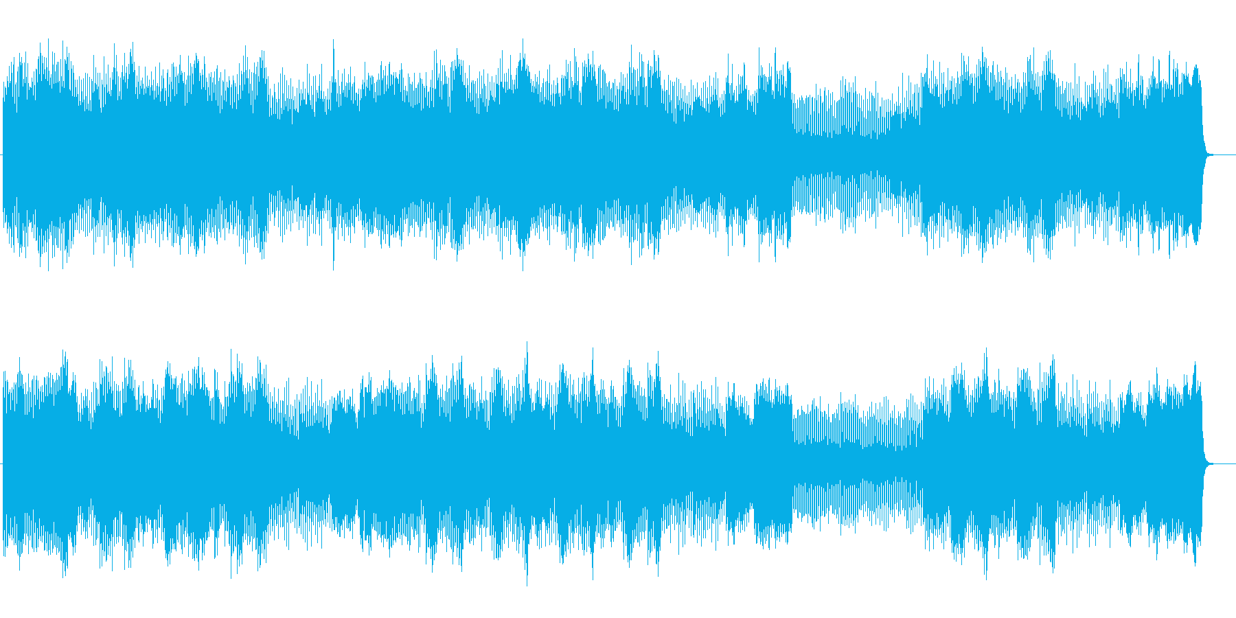 壮大な和音が連なるメロディのポップスの再生済みの波形