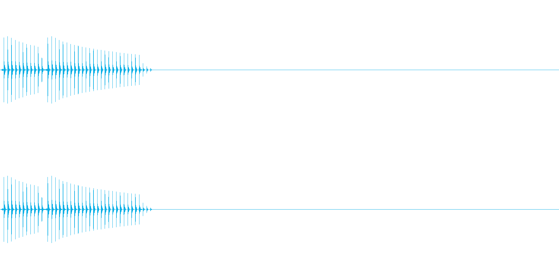 クイズの不正解時などになるような音です。の再生済みの波形