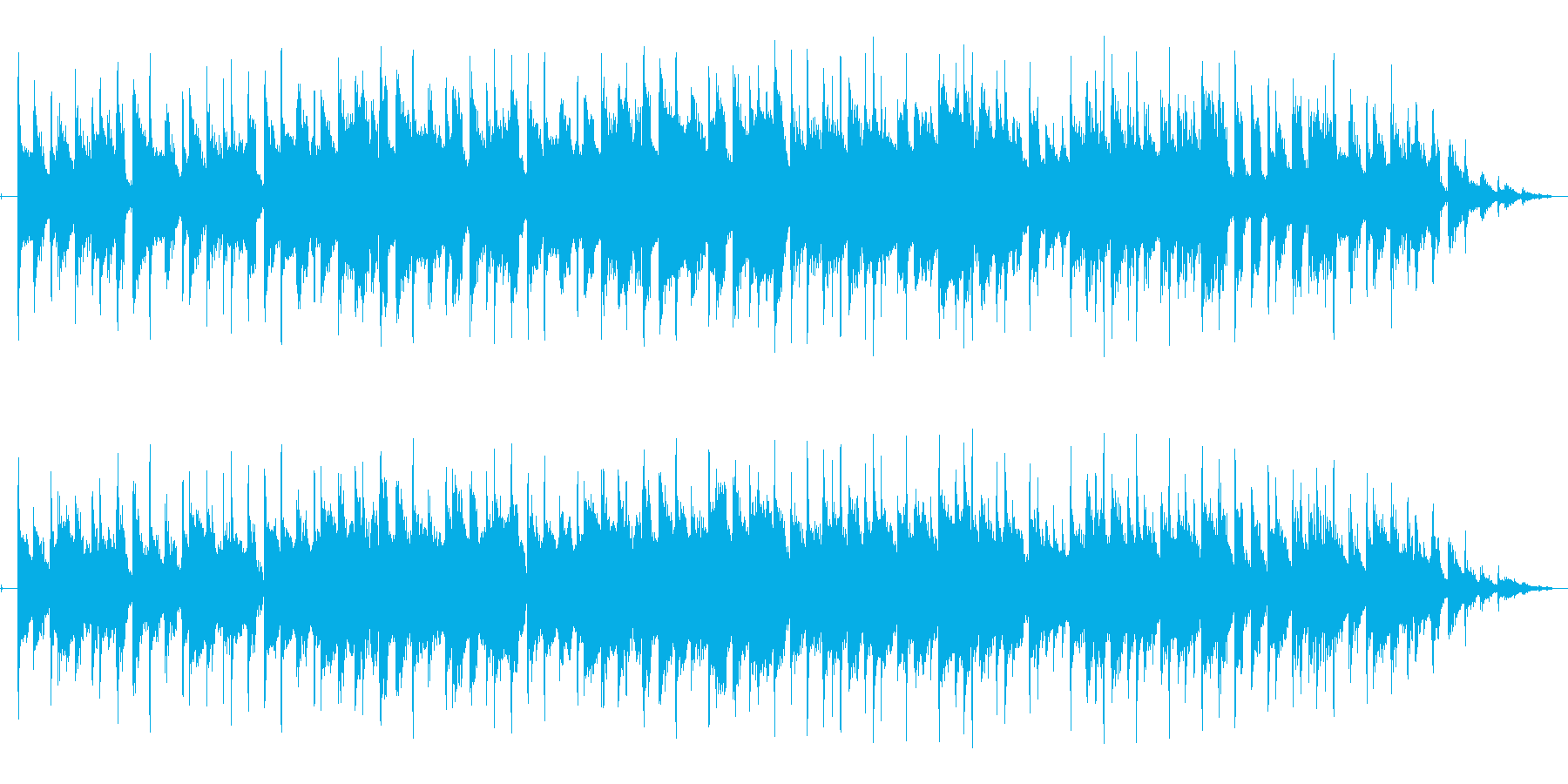 落ち着いた雰囲気のボサノバ風の曲です。の再生済みの波形