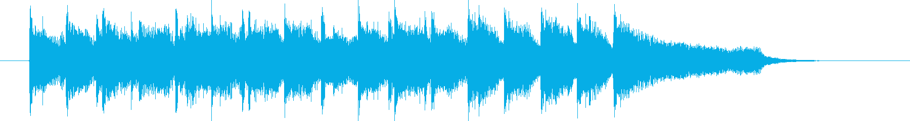 明るく弾みのある短いシンセサイザーの曲の再生済みの波形