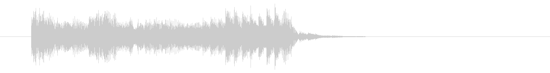 激しい歪んだギターが特徴のジングル曲の未再生の波形