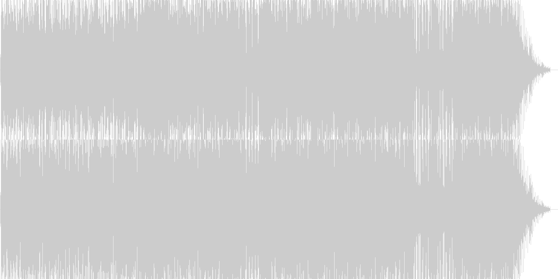 R&B風のJ-popバラードの未再生の波形