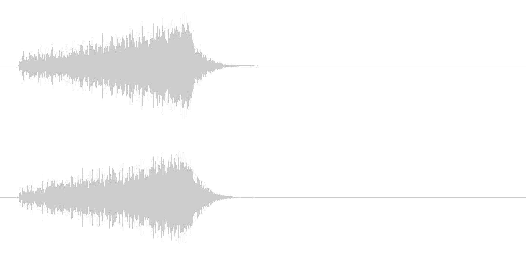 不穏な音色のストリングスのジングルの未再生の波形