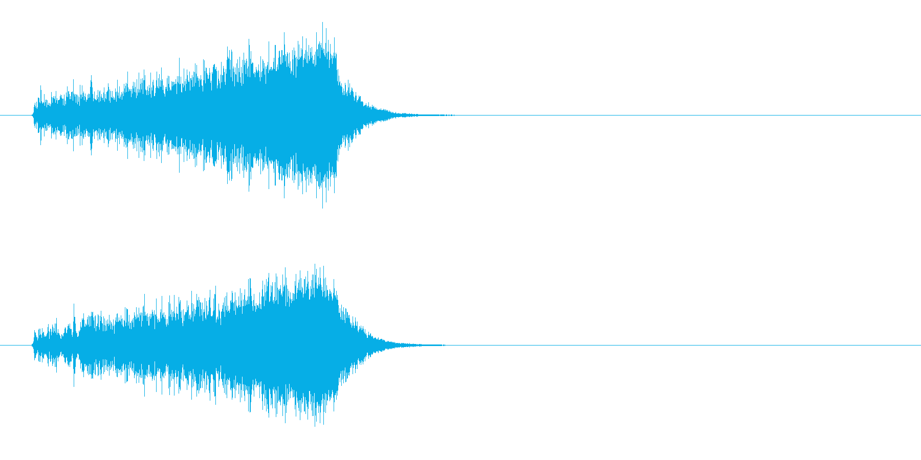 不穏な音色のストリングスのジングルの再生済みの波形