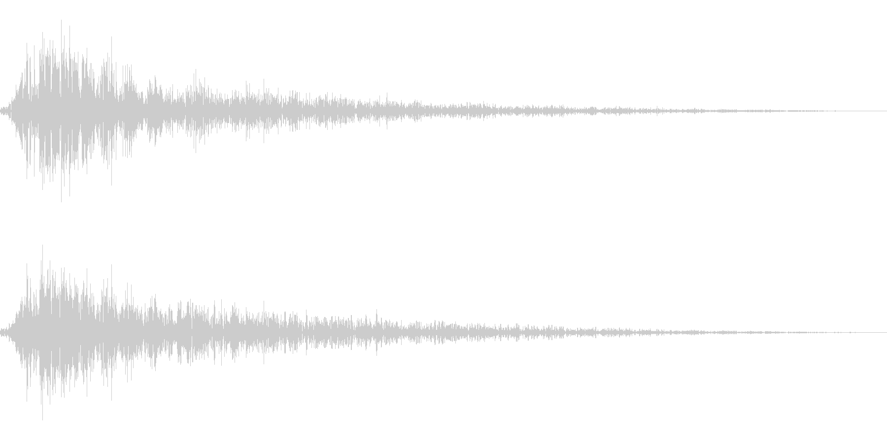 爆発音。の未再生の波形