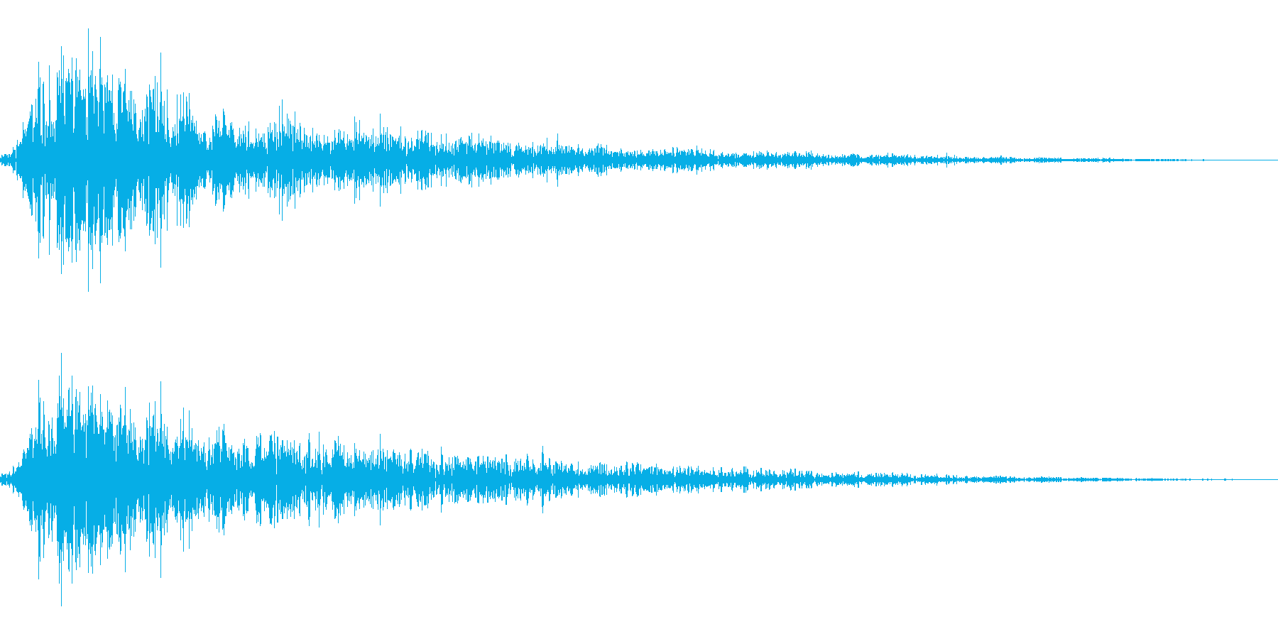 爆発音。の再生済みの波形