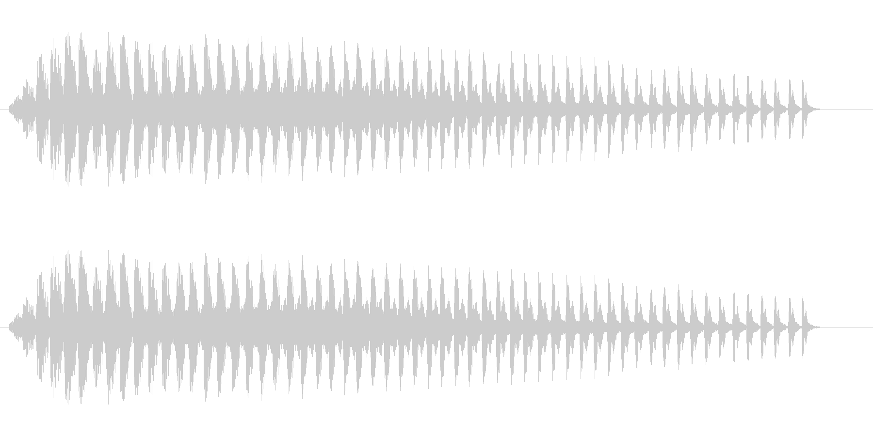 ビョーンと首をひねった音の未再生の波形